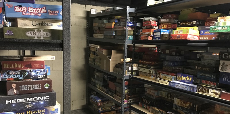A peak at the numerous games in our vault, plenty of which need cataloging.