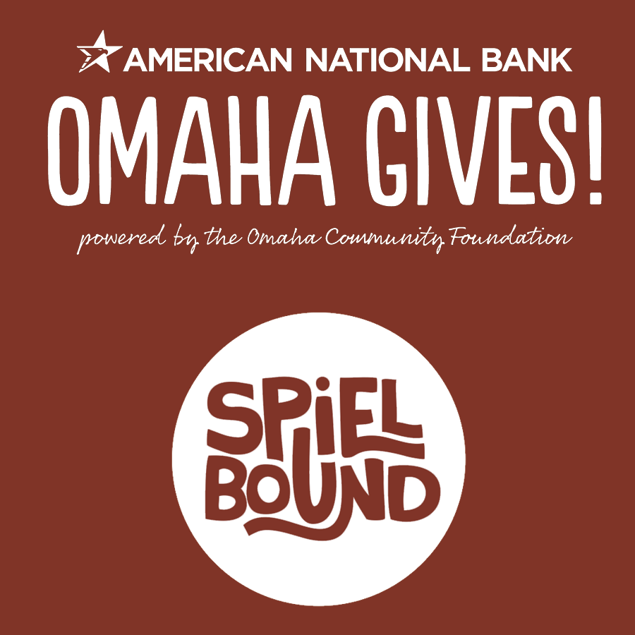 Omaha Gives! and Spielbound logos